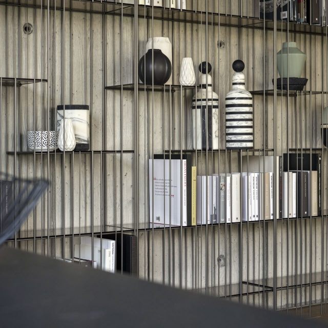 allestimento libreria metrica di Mogg