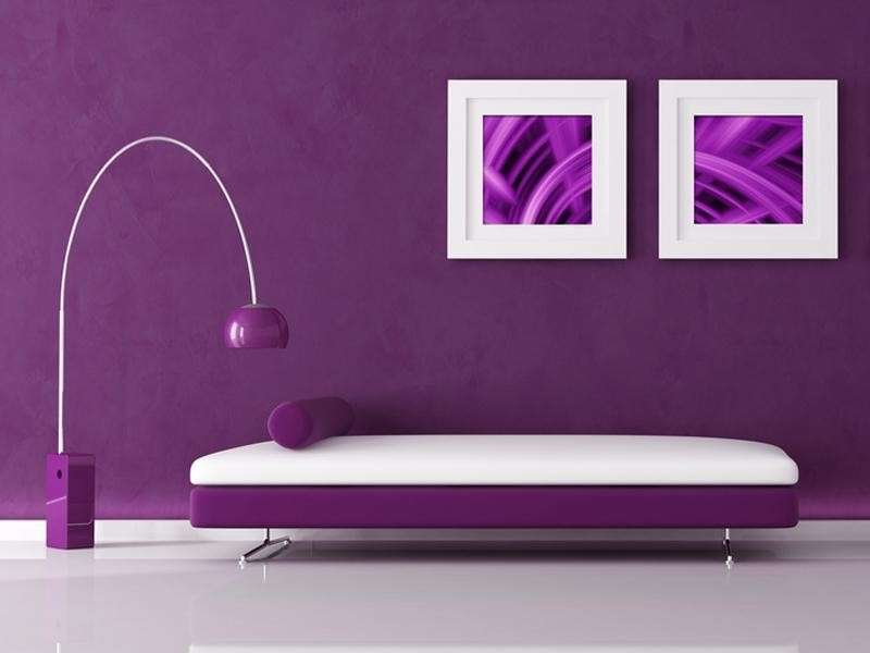 Arredamento di colore viola