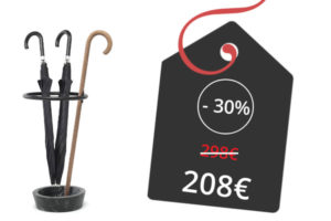 Portaombrelli Renè con base laccata - Mogg