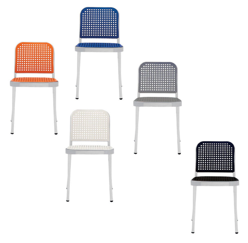 sedia silver De Padova designer Vico Magistretti